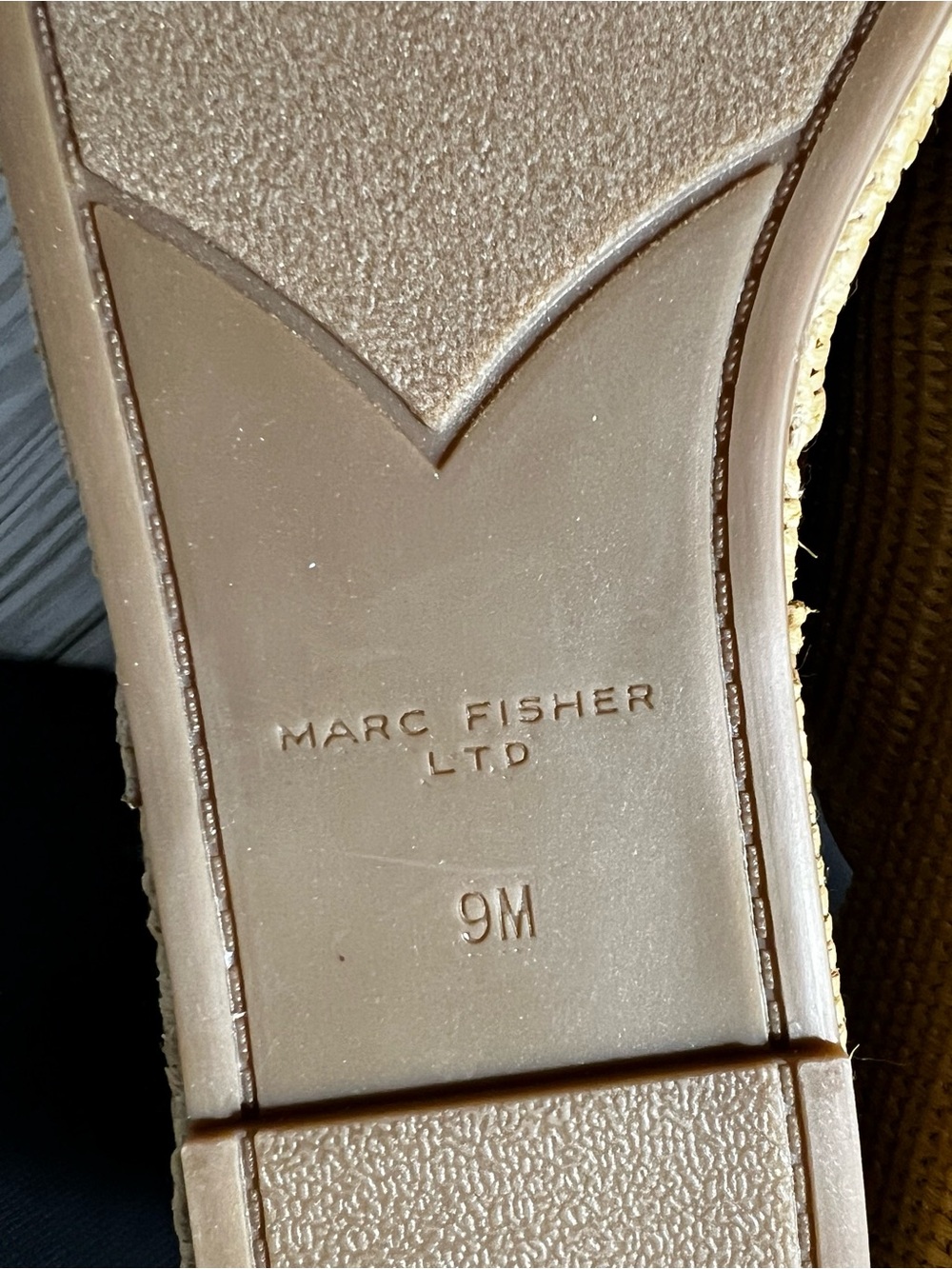 Marc Fisher LTD Poppy Raffia Platform Wedge Sandals Natural Tan Women’s Size 9 - Picture 12 of 14